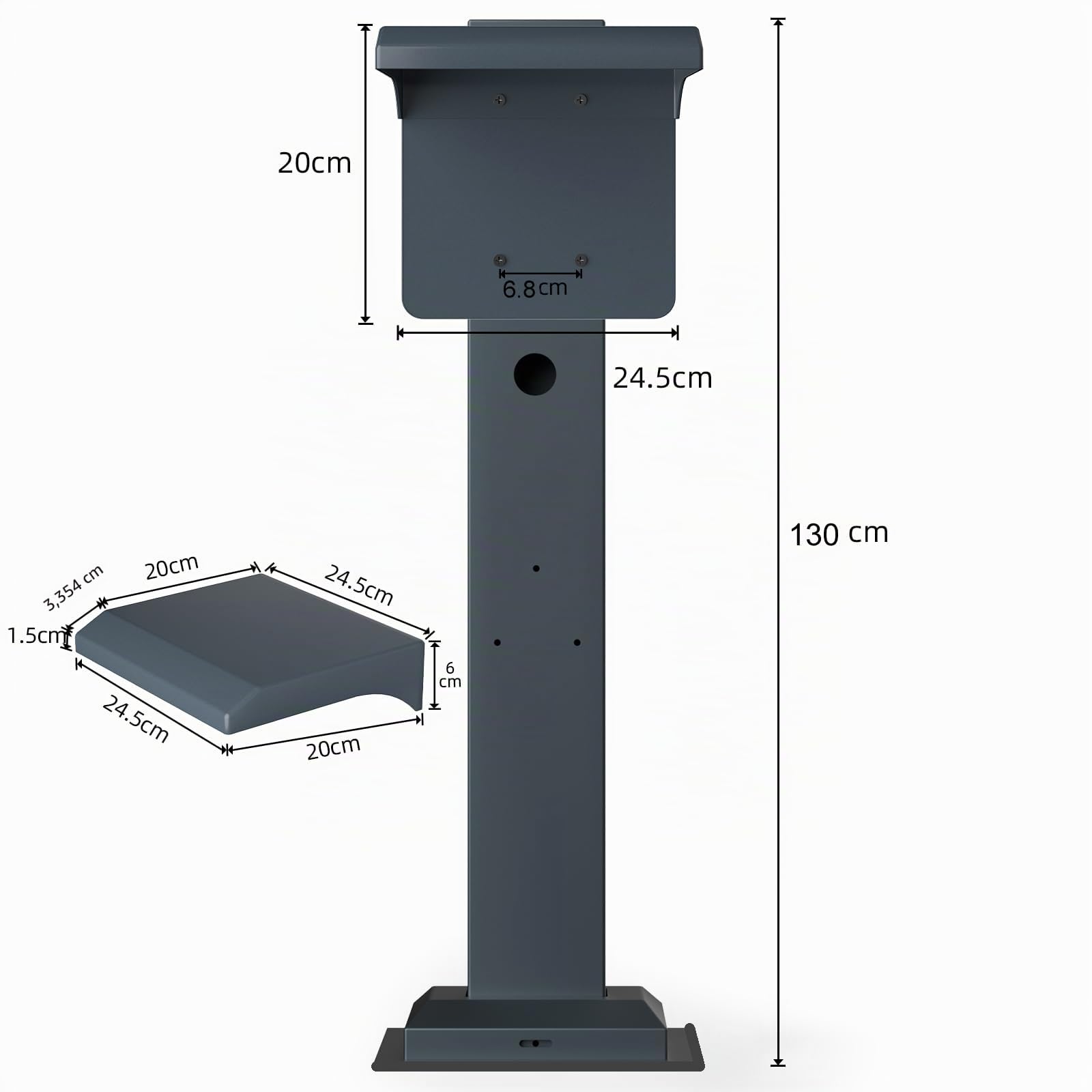 Supporto di Montaggio Pied Eiffel - Pedestal Single per Wallbox di Ricarica EV eMobility