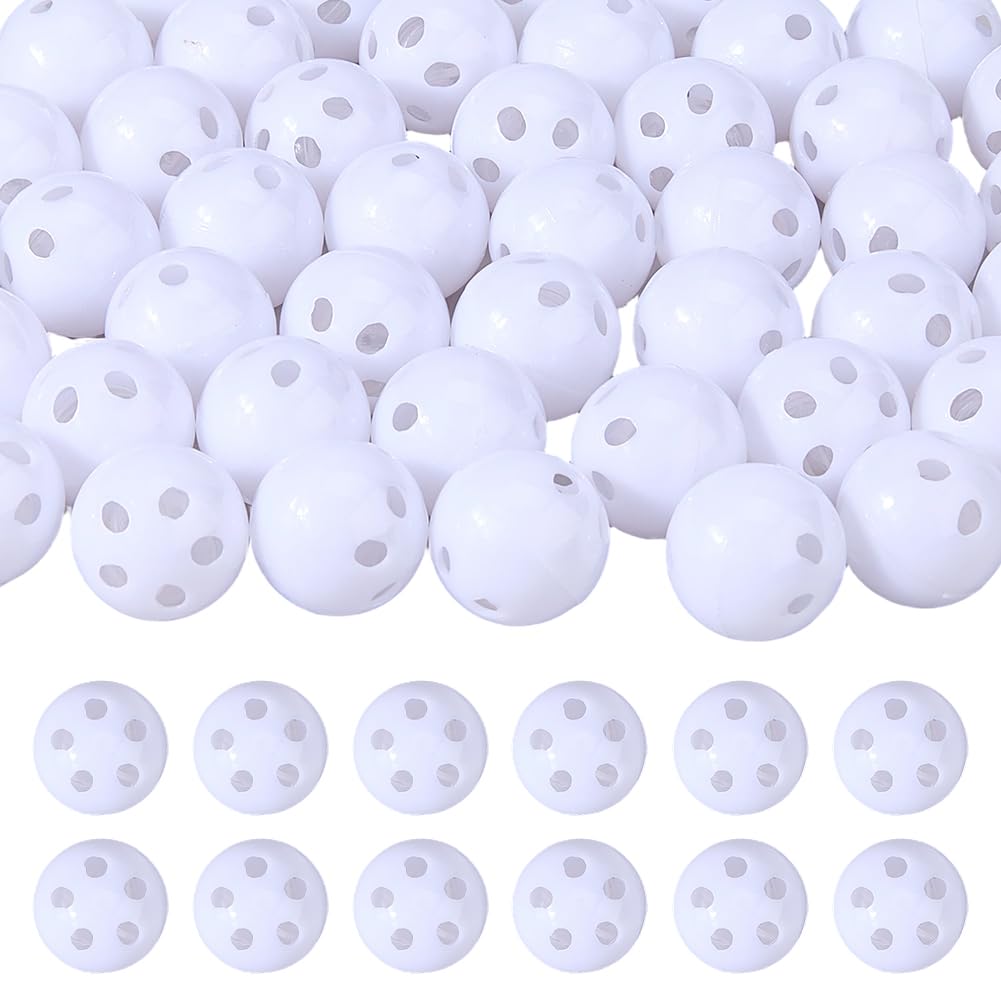 SUPERFINDINGS 50Pcs Rattle Balls Inserts Repair 24mm White Rattle Balls Inserts Rattles and Plush Rings Repair Noise Maker for Dog Cat Pet Noise Maker Insert Replacement