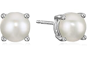 Sterling Silver Round Birthstone Stud Earrings