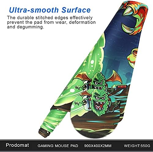 Gaming Mouse Pad Large Unique Game Mousepad Anti-Slip Rubber Base Colorful Keyboard Mat with Extended size - Water Resistant Desk Pads Mice Mat for Laptop PC Gamers Office desk (90x40 lvrick P08)