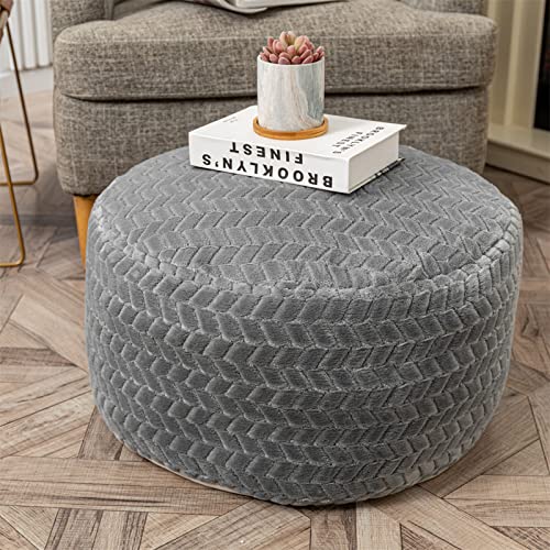 Asuprui Pouf Ottoman Unstuffed,Ottoman Foot Rest(NO Filler), Floor Pouf