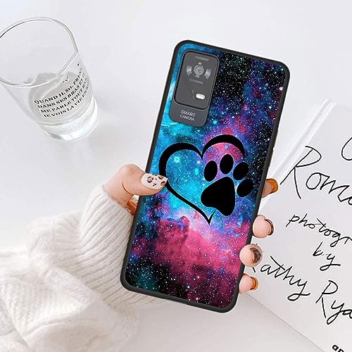 Image of for TCL ION X Phone Case, Soft TPU Ultra-Thin TCL ION V /TCL ION X T607DL 2023 Case for Women Girl, Flexible Anti Scratch Protective Shockproof Cover, Galaxy Love Paw