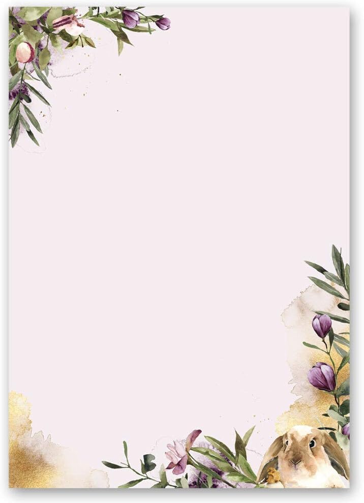 20 Sheets of Letter Paper Flower Nest   DIN A4 Format   Flowers & Blossoms