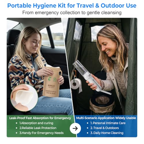 Disposable Urine Bag for Travel,800ML Portable Pee Bags 4pcs,Portable Bidet for Women Men,Personal Hygiene, Emergency Vomit Bags,Urinal Toilet for Road Trips,Car Camping, Hiking,Traffic Jams,Camping - Image 6