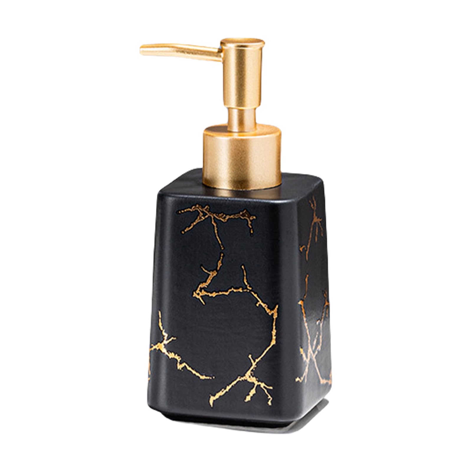 Tsophreniq Friendly Ceramic Soap Dispenser Marble Pattern Simple Design Container for Shampoo and Hand Wash Ceramic Container
