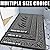 Yimobra Hello Door Mat, Outdoor Welcome Front Door Mats for Outside Entrance, Heavy Duty Non Slip Floor Matt for Home Entry, Sturdy Back Doormat for Patio Garage Office, 29.5 x 17 Inch,Black Gray
