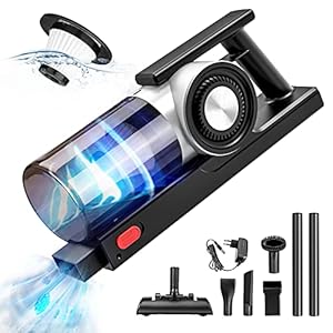 Audewdirect Handstaubsauger, Akku Handstaubsauger 10000pa beutellos Handsauger Nass/Trocken Akkusauger schnellaufladung Autostaubsauger mit waschbarer Filterr für Haus & Auto Reinigung