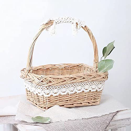 Panier de fleurs en osier tressé pour rangement extérieur et intérieur - 2