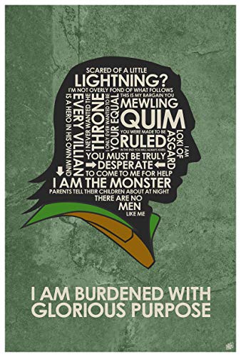 I Am Burdened with Glorious Purpose Giclee Art Print Poster from Typography Drawing by Pop Artist Stephen Poon 12" x 18"