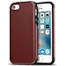 TENDLIN Compatible with iPhone 5S Case/iPhone SE 2016 Case (1st Gen) Leather Back Flexible TPU Silicone Hybrid Arc Bumper Shockproof Case for iPhone 5 / 5S / SE (1st Gen 2016) - Brown