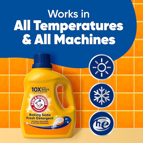ARM and HAMMER Baking Soda Fresh Liquid Laundry Detergent, Sparkling Fresh Scent, 110 Load - image 6