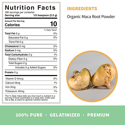 Sprout Living Organic Gelatinized Maca Root Powder, Superfood, Adaptogen, 1 Lb #TOP2