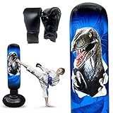 RAGECAMEL Thickened Inflatable Kids Punching Bag with Stand, Freestanding Dinosaur Punching Bag for...