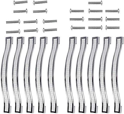 Pomos de cristal para muebles y armarios estilo europeo en aleación de zinc plateado de 160mm