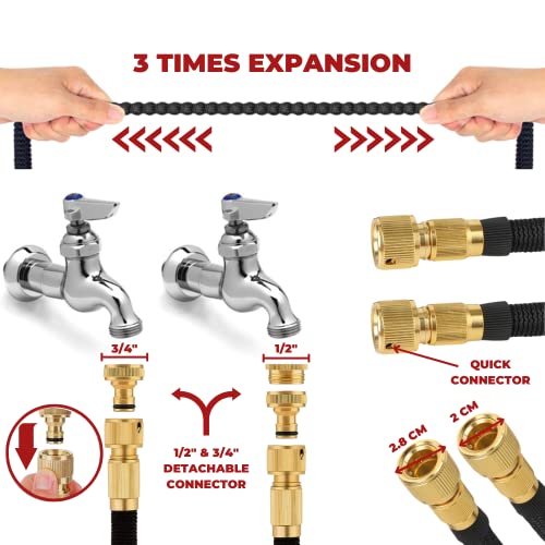 Manguera de Agua Extensible para Jardín 15m. Manguera con Pistola Rociadora de Agua de 8 Modos, Flexible con Alta Resistencia para Lavado de Coche, Patio, y Mascota. Incluye Bolsa de Almacenaje - imagen 6