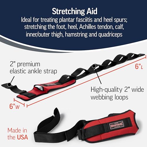 OPTP The Original Stretch-EZ, USA Made Top Choice Plantar Fasciitis Stretcher, Hamstring Stretch Strap and Achilles Tendon Stretcher, Stretching Strap for Physical Therapy - Thumbnail 3