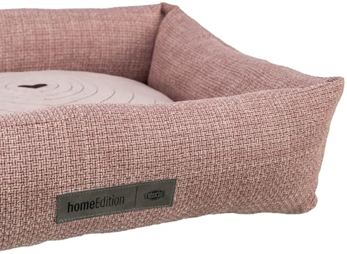 TRIXIE Hundebett Viviana 60x50 cm in Altrosa – eckiges Kuschelbett mit weichem Samtbezug, Hundekorb für kleine Hunde,fest integriertes Kissen, Rutschfester Boden - weich & waschbar - 37543