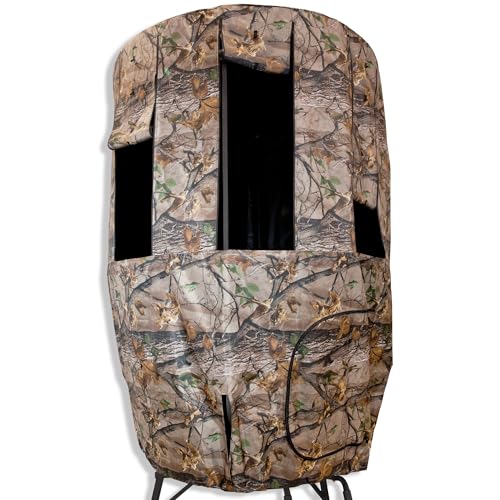 MUDDY Roof Kit Hunting Gear, Hunting Accessories Compatible with Liberty Tripod Stand, Full Surround Deer Blind Hunting Blind w/ 8 Windows, Epic Camo