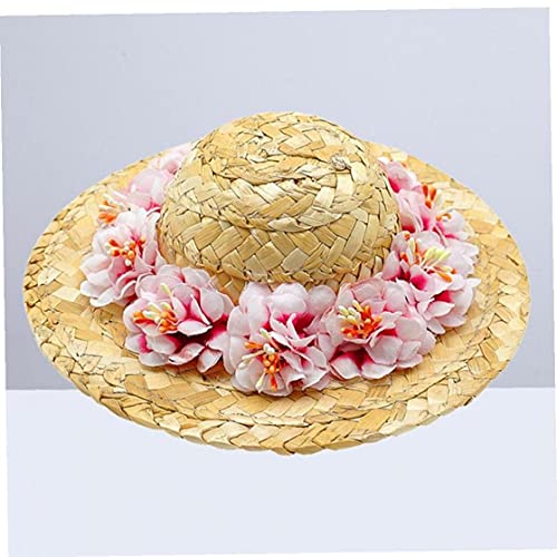 Haustier Hund Strohhut Frühling, Sommer, Sonnenhut Netter Woven Strohhut Kostüm Zubehör