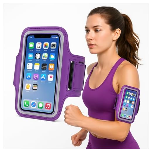 Braçadeira Capa Suporte Porta Celular Para Braço Corrida Academia 40CM (Roxo)