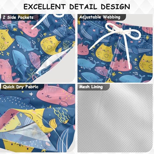 senya Cartoon Cute Fish Boys Swim Trunks Toddler Shorts Swimwear Boardshorts3