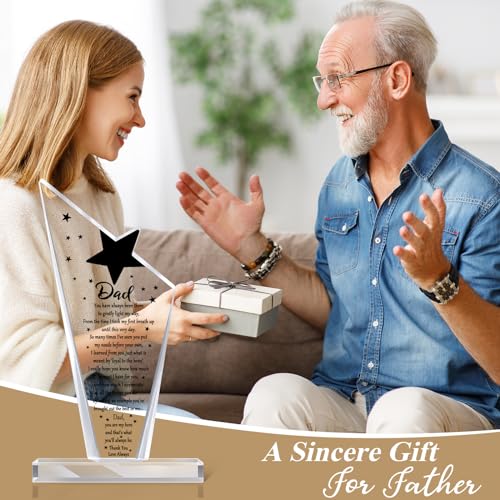 Image of Yookeer Dad Appreciation Gift Acrylic Plaque from Son Daughter, Stylish