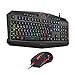 Price comparison product image REDRAGON S101 Gaming Tastatur, Ergonomische Tastatur mit Maus, Rainbow Tastatur Beleuchtet, 113 Leise Tasten, 6 Tasten Gaming Maus mit Gewicht Tuning - Deutsches Layout QWERTZ, USB