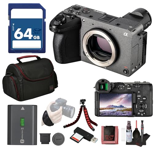 Image of Sony FX2 Compact Cinema Camera - Full-Frame 4K, Internal ND, Fast Autofocus (ILME-FX2B) + 64GB Memory Card + Camera Bag + Flexible Tripod + Cleaning Kit + Hand Strap + Card Wallet + More