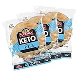 Toufayan KETO Pita Bread – Keto-Friendly Low Carb Pita Pockets, 5 Net Carbs, No Sugar | Hearth-Baked Soft Keto Bread for Sandwiches, Wraps & Pizza | Vegan, 3 Pack (15 Pita Total)
