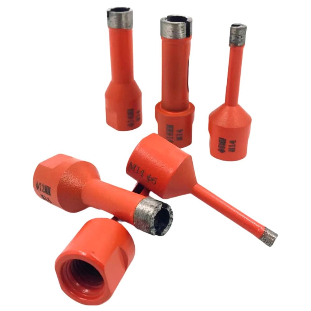 Punta per sega a tazza diamantata, punta per marmo M14, punta per carotaggio sinterizzata, 6 pezzi, strumento di perforazione per calcestruzzo in mattoni ceramici di granito, 6,8,10,12,14,16 mm