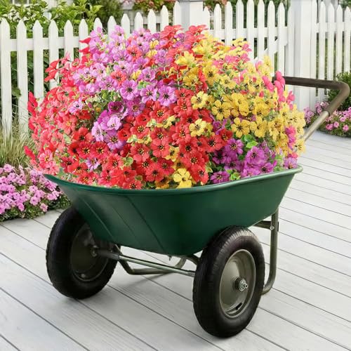 50% Off Artificial Outdoor Flowers - 13 Pack Multi-Colour