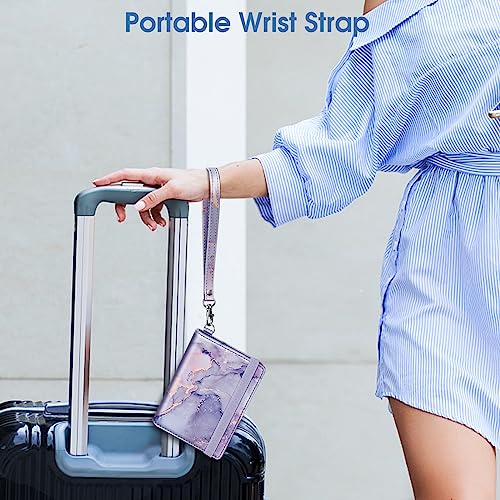 Fintie Passport Holder with Airtag Holder, Slim Travel Wallet RFID Blocking Passport Cover Protector Essentials with Credit Card Slots for Women/Men4