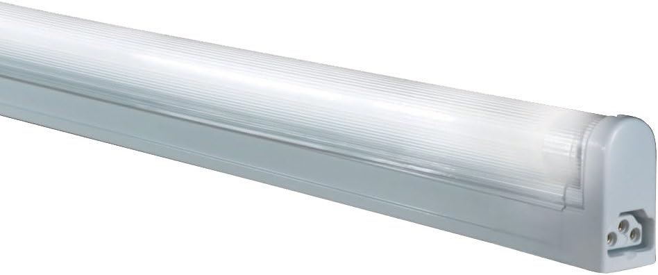 Jesco Lighting SG4-20/30-W Sleek Plus Classic Grounded 20-Watt T4 Light Fixture, 3000K Color, White Finish