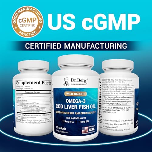 image for Dr. Berg Nutritionals Dr. Berg Maximum Strength Omega-3 Cod Liver Fish
