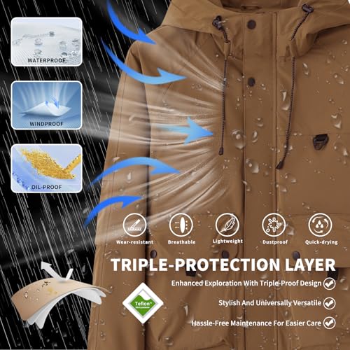 Image of 2024 autumn new casual hooded jacket men's trendy workwear outdoor windproof jacket