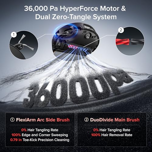 Image of roborock Saros 20 Sonic Robot Vacuum and Mop, 36,000Pa Suction, 3.46 in Double-Layer Threshold, Reactive AI 3.0 Obstacle Recognition, 212F Hot Water Wash, Zero-Tangling, 3.14'' Ultra Slim, Black