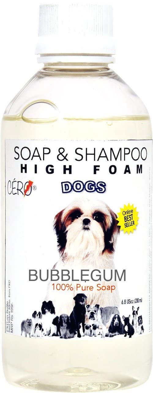 CERO ® Bubblegum perfumed high Foam Shampoo for Dogs 100% Pure soap (200ml) (B09TH4R4L3) Amazon Price History, Amazon Price Tracker