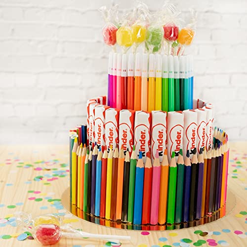 MCE-Commerce A3995994 - Styroporform, 3 Ablagen, Durchmesser 10/15/20 cm, Höhe 15 cm, Boden für goldene Kuchen, Geburtstagstorte, Torte, weiße Farbe, Durchmesser 20 cm, Weiss