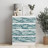 DECORAZIONE MODERNA PER MOBILI: Pellicola adesiva per mobili con design moderno, perfetta per la tua cassettiera IKEA MALM