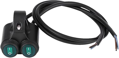 Miniatura 8 de Interruptor universal de luz para manillar de motocicleta de 0.866 in, luces antiniebla para manillar, interruptor de botón de control doble (A)
