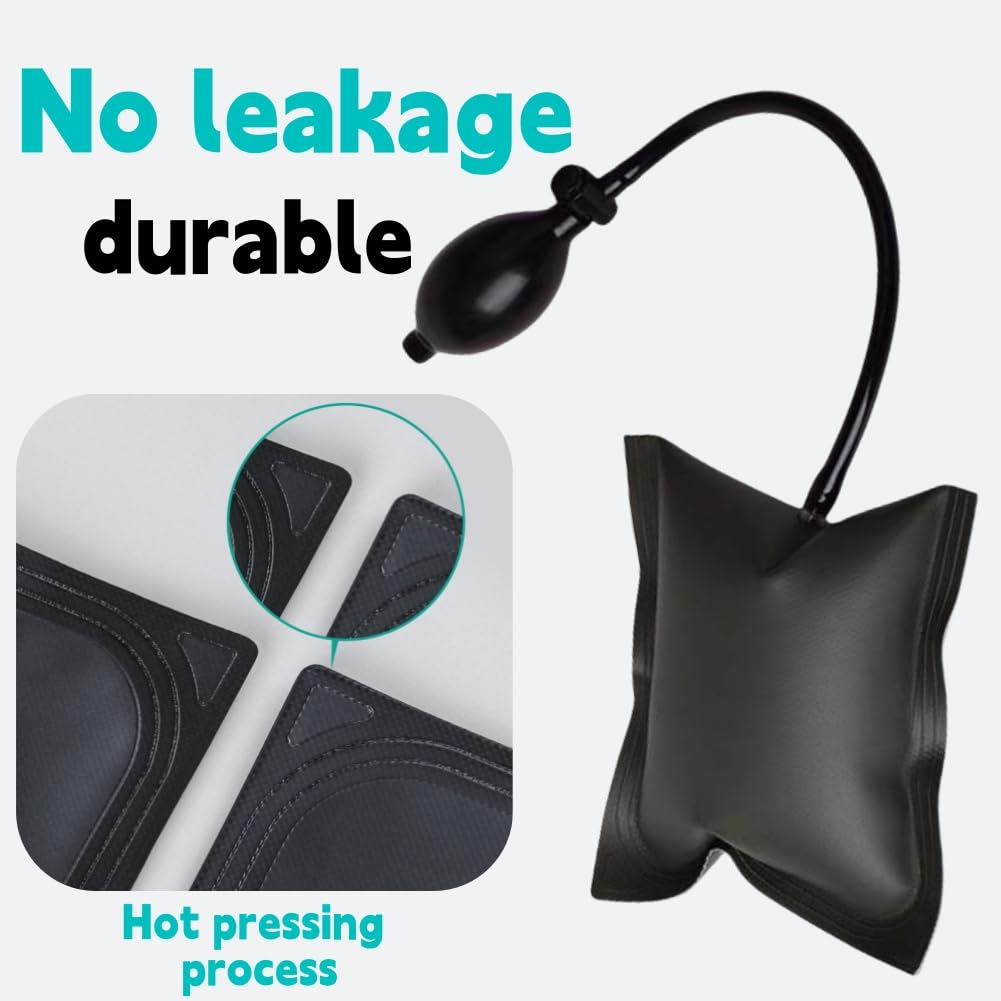 ZDL Coussin Air Wedge,2pcs Coussin de Levage Gonflable,Air Wedge Pump,Air Wedge Coussin Gonflable,Coussin pour Soulever Meuble,Pompe à Air Wedge,Alignement Voiture pour Porte Fenêtre Meuble