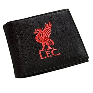 Liverpool FC Leder Brieftasche Schwarz Rot