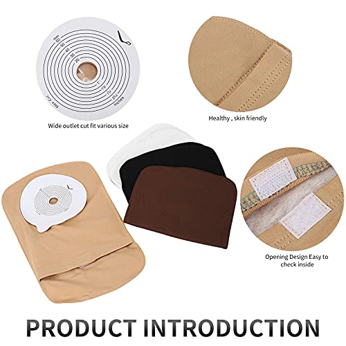 4Pcs Stretchy Colostomy Bag Cover Lightweight Ostomy Pouch Cover With Round Opening #TOP2