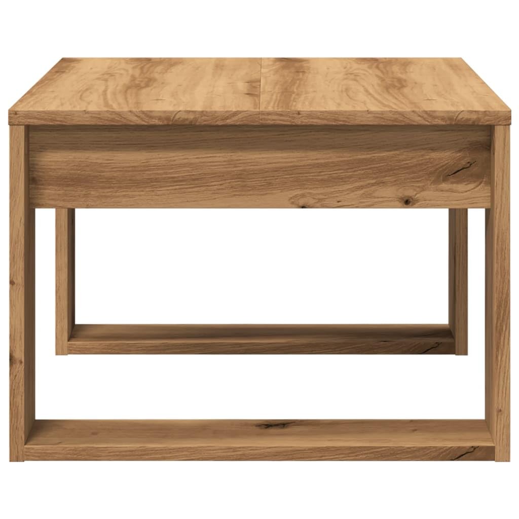 Table d appoint chêne artisanal 50x50x35 cm bois d ingénierie