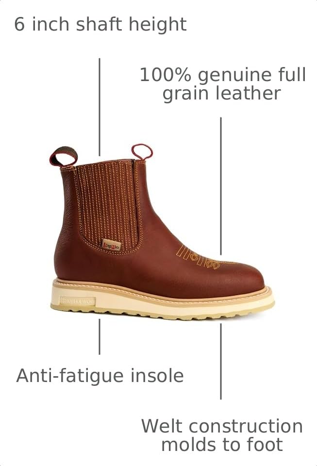 Image of King Welt Ultra Flex Double Density Lightweight Men Work Boots - Full Grain Leather, All Around Work