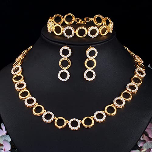 Conjuntos de collar y pendientes para novia ideales para banquetes de bodas de noche
