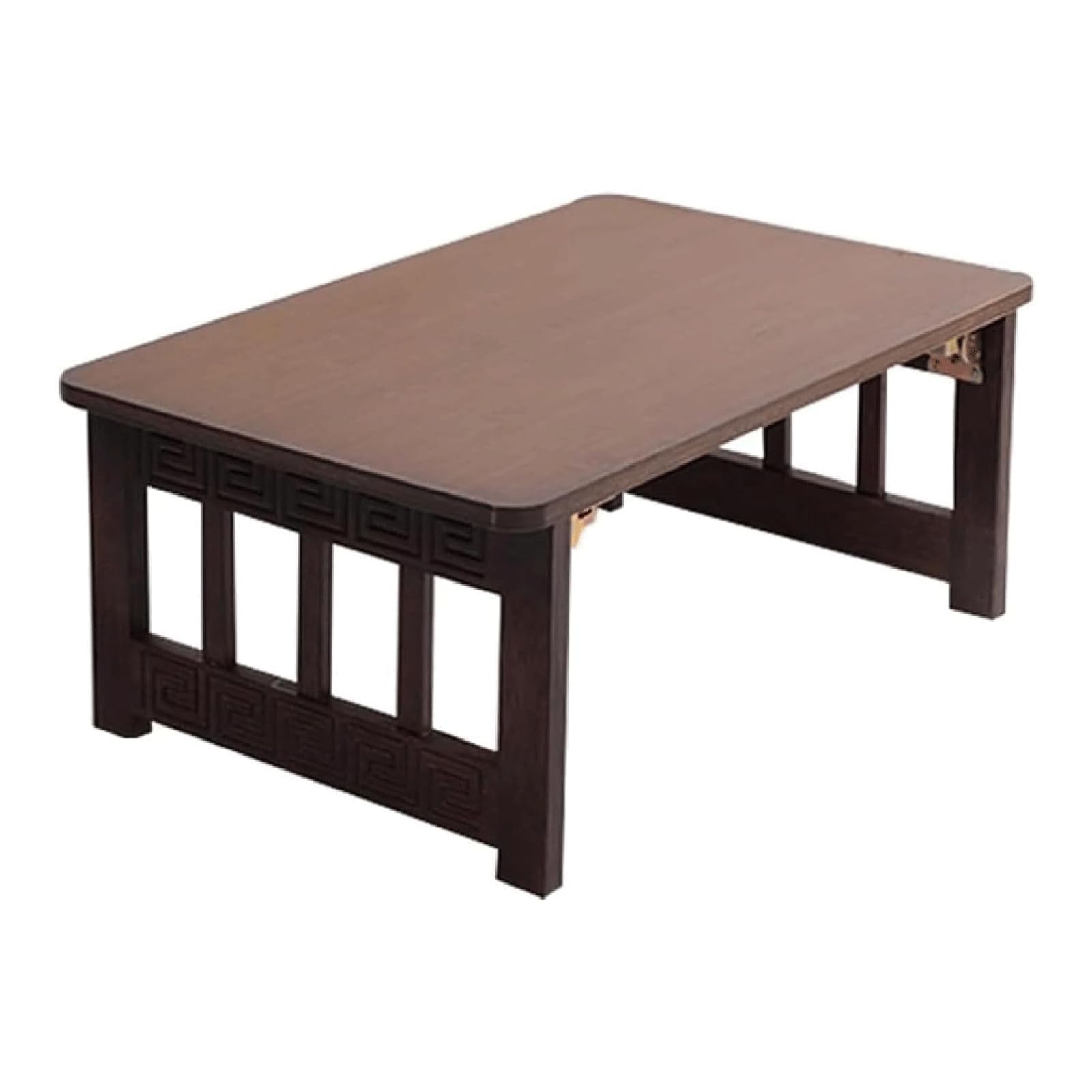 Table de méditation en bambou pour créer un coin zen sur une baie vitrée