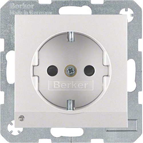Prise SCHUKO LED orientation encastrable aluminium mat - 3