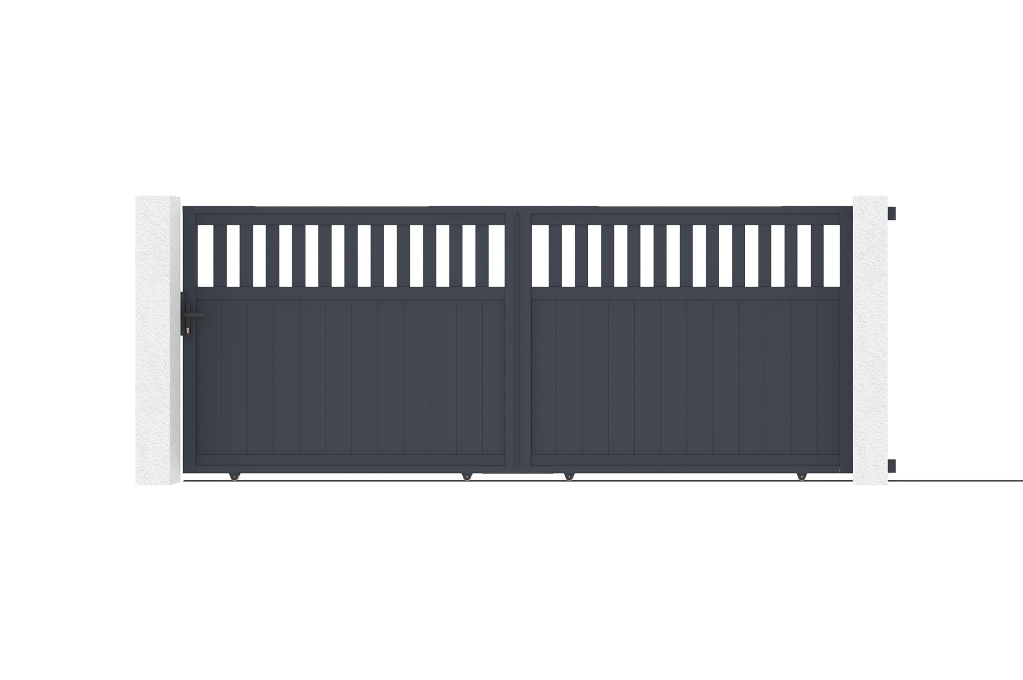 Casanoov Brama przesuwna 4m SANTIS H.160cm szare aluminium