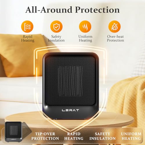 Lerat 500W Mini Desk Heater